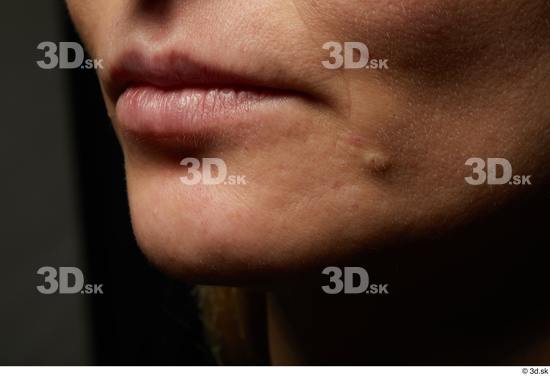 Face Mouth Skin Woman White Slim Wrinkles Studio photo references