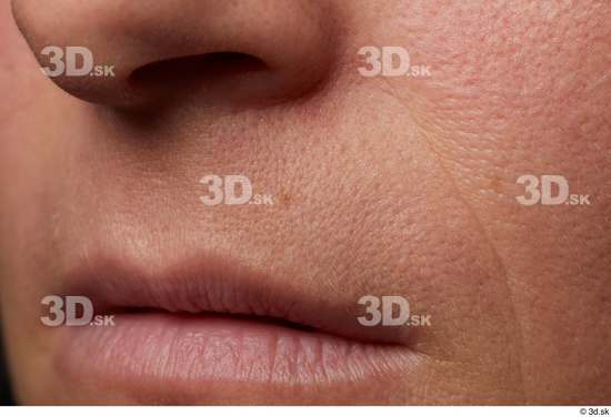 Face Mouth Nose Cheek Skin Woman Slim Wrinkles Studio photo references