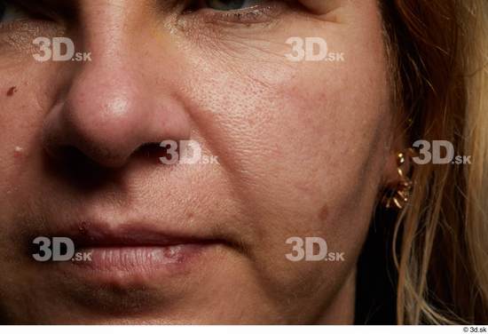 Face Mouth Nose Cheek Skin Woman White Chubby Wrinkles Studio photo references