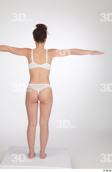 Woman White Slim Female Studio Poses