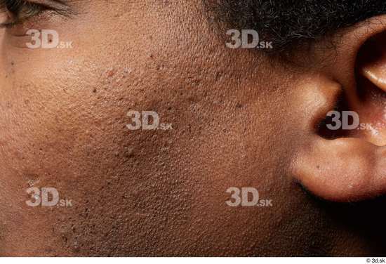 Face Cheek Ear Hair Skin Man Black Slim Studio photo references