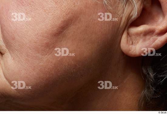 and more Face Cheek Ear Skin Woman White Chubby Wrinkles Studio photo references