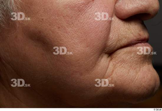 and more Face Mouth Cheek Skin Woman White Chubby Wrinkles Studio photo references