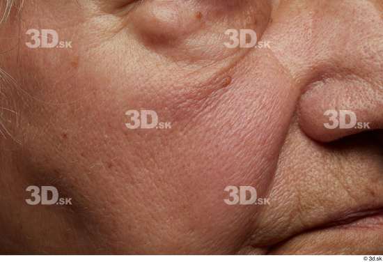 and more Face Nose Cheek Skin Woman White Chubby Wrinkles Studio photo references