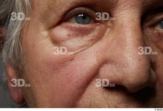 and more Eye Face Nose Cheek Skin Woman White Chubby Wrinkles Studio photo references