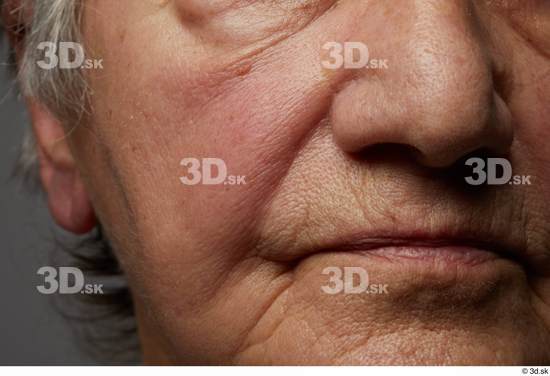 and more Face Mouth Nose Cheek Skin Woman White Chubby Wrinkles Studio photo references