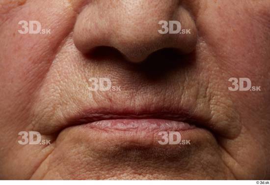 and more Face Mouth Nose Skin Woman White Chubby Wrinkles Studio photo references