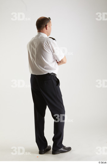 Whole Body Man White Uniform Athletic Studio photo references