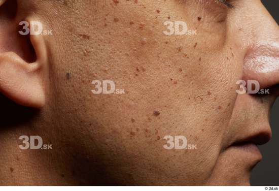 Face Mouth Cheek Ear Skin Man Slim Wrinkles Studio photo references