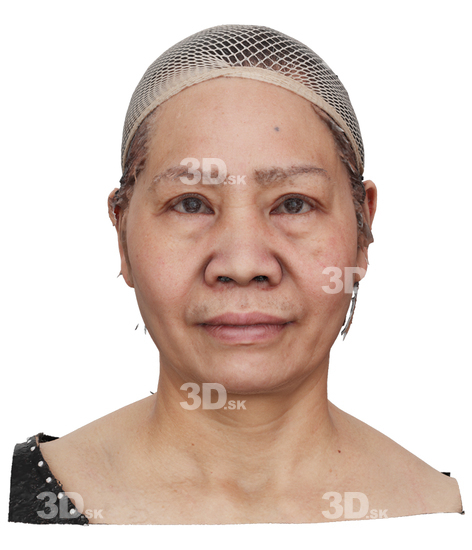 Head Woman Asian 3D Neutral Raw