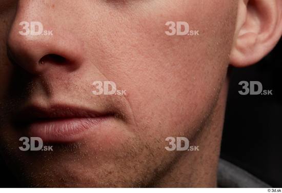 Face Mouth Nose Cheek Ear Skin Man White Slim Wrinkles Studio photo references