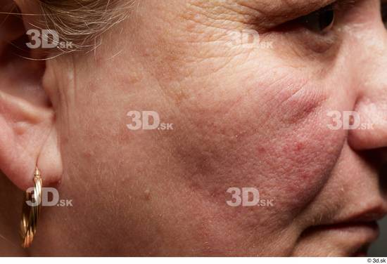 Cheek Skin Woman Chubby Wrinkles Studio photo references