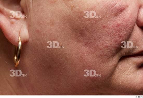 Mouth Cheek Ear Skin Woman Chubby Wrinkles Studio photo references