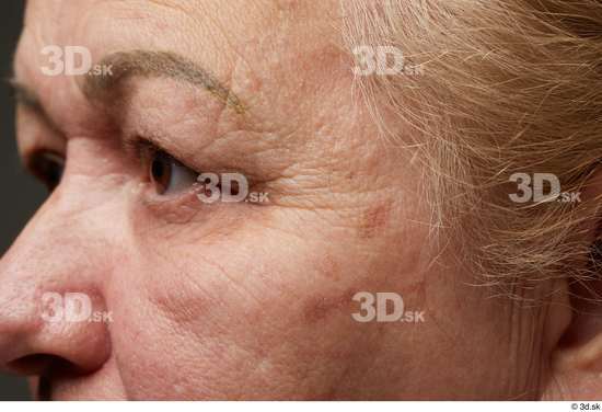 Eye Cheek Hair Skin Woman Chubby Wrinkles Studio photo references