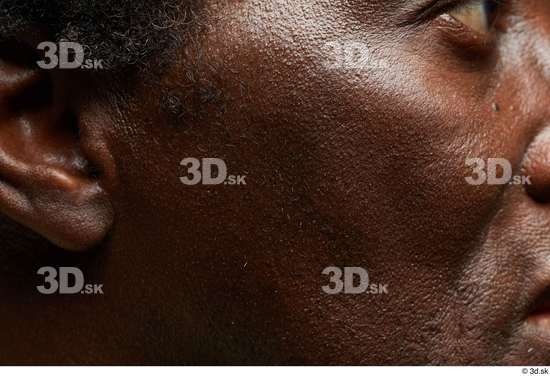 Face Cheek Ear Hair Skin Man Black Slim Studio photo references