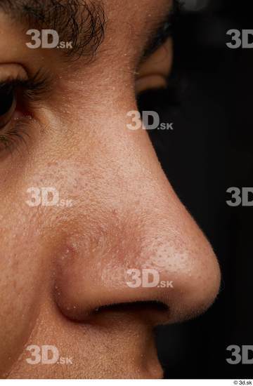 Nose Skin Woman Black Slim Studio photo references