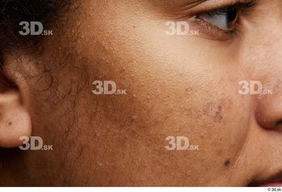 Eye Cheek Skin Woman Black Slim Studio photo references