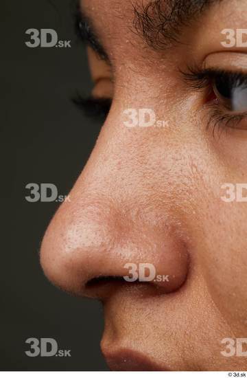 Nose Skin Woman Black Slim Studio photo references