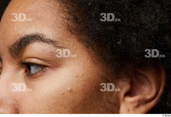 Eye Cheek Ear Hair Skin Woman Black Slim Studio photo references