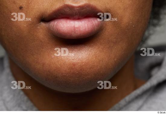 Mouth Skin Woman Black Slim Studio photo references