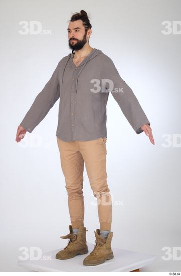 Man White Slim Male Studio Poses