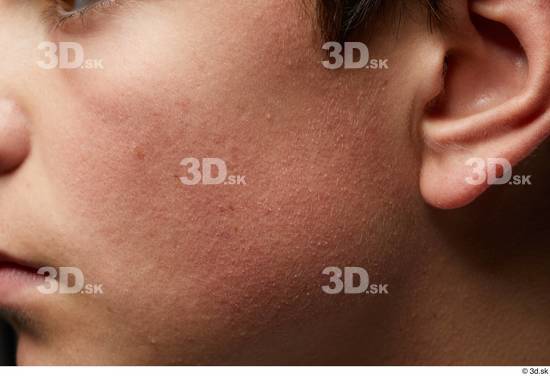 Cheek Ear Skin Man Slim Studio photo references