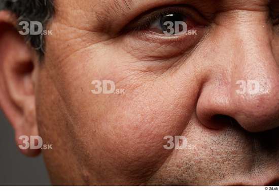 Eye Nose Cheek Ear Skin Man Chubby Wrinkles Studio photo references