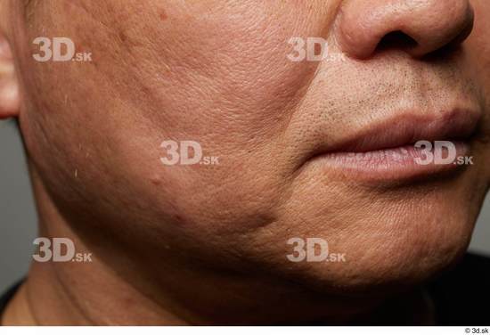 Mouth Cheek Skin Man Asian Slim Wrinkles Studio photo references
