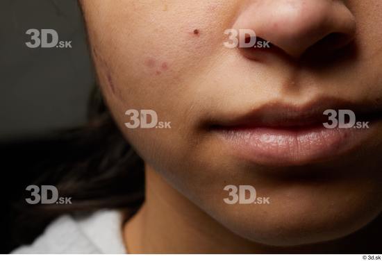 Face Mouth Nose Cheek Skin Woman Asian Slim Studio photo references