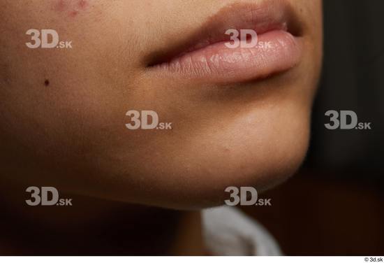 Face Mouth Skin Woman Asian Slim Studio photo references