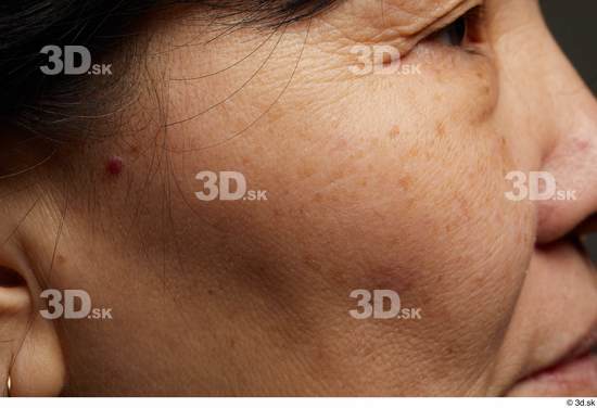Face Cheek Skin Woman Asian Slim Wrinkles Studio photo references
