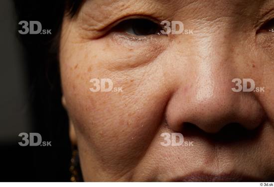 Eye Face Nose Cheek Skin Woman Asian Slim Wrinkles Studio photo references