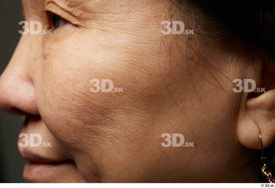 Eye Face Mouth Cheek Skin Woman Asian Slim Wrinkles Studio photo references