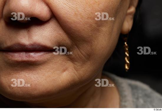 Face Mouth Nose Cheek Skin Woman Asian Slim Wrinkles Studio photo references