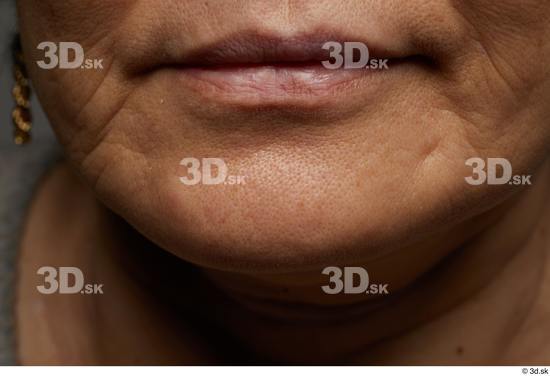 Face Mouth Skin Woman Asian Slim Wrinkles Studio photo references