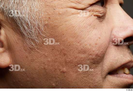 Face Mouth Nose Cheek Hair Skin Man Asian Slim Wrinkles Studio photo references