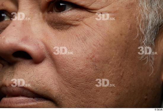 Eye Face Mouth Nose Cheek Hair Skin Man Asian Slim Wrinkles Studio photo references