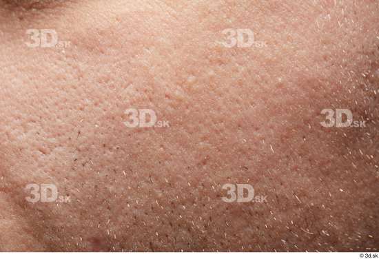 Man White Slim Face Skin Textures