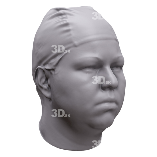 Head Woman White 3D Artec Heads