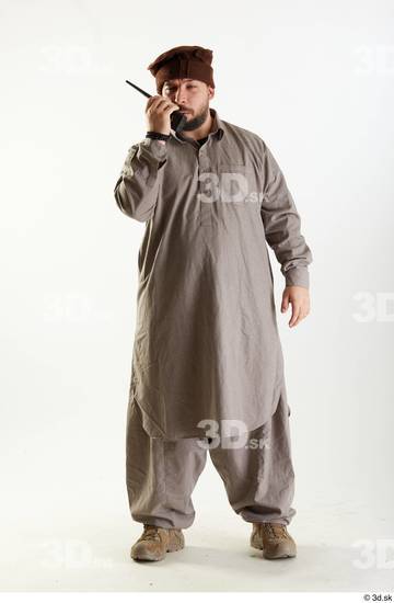 Whole Body Man Uniform Athletic Bearded Studio photo references Arab