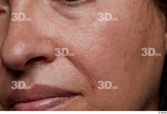 Face Mouth Nose Cheek Skin Woman Slim Wrinkles Studio photo references