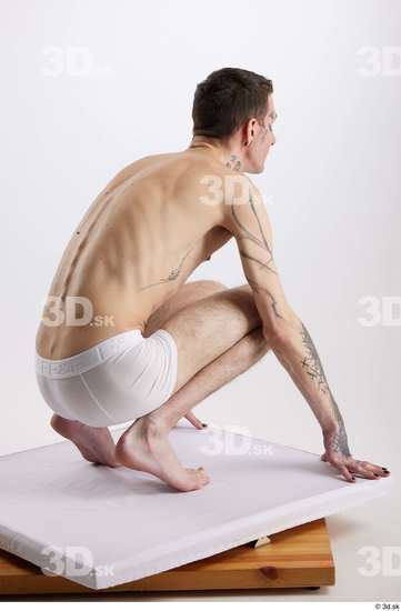 Man White Underweight Male Studio Poses