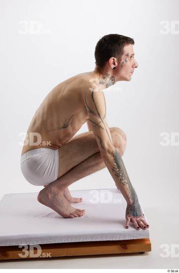 Man White Underweight Male Studio Poses