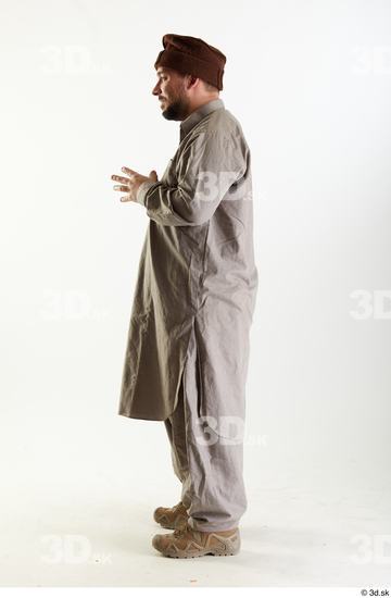 Whole Body Man T poses White Uniform Athletic Bearded Studio photo references