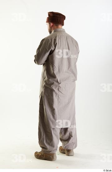 Whole Body Man T poses White Uniform Athletic Bearded Studio photo references