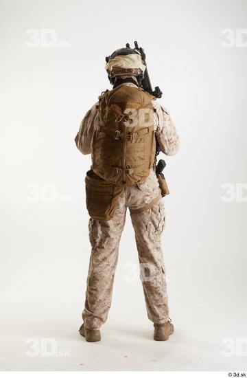 Whole Body Weapons-Rifle Man Pose with machine rifle White Army Athletic Costume photo references