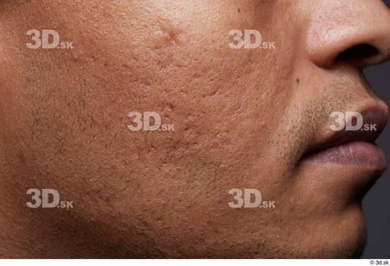 Face Mouth Nose Cheek Skin Man Scar Slim Studio photo references