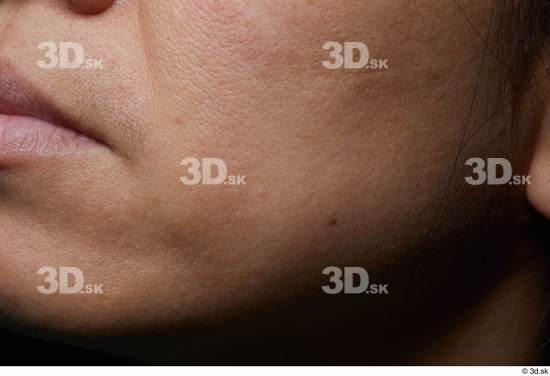 Face Cheek Skin Woman Asian Slim Studio photo references