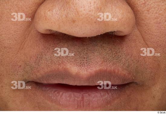 Face Mouth Nose Cheek Skin Man Black Chubby Wrinkles Studio photo references