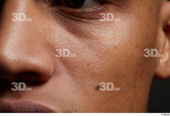 Face Nose Cheek Skin Man Black Slim Wrinkles Studio photo references